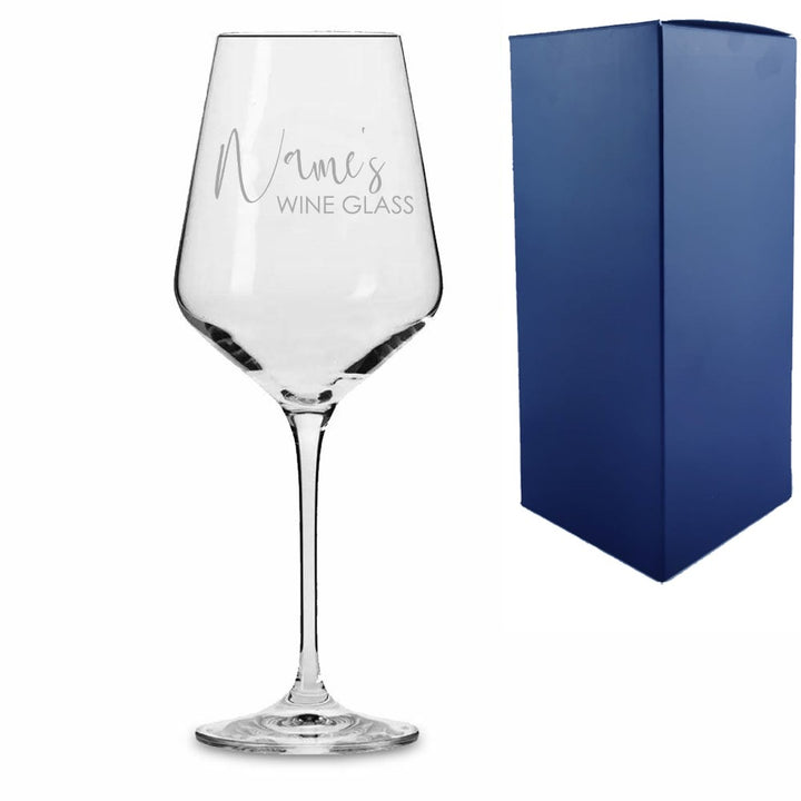 Personalised Infinity Wine Glass with Engraved Name