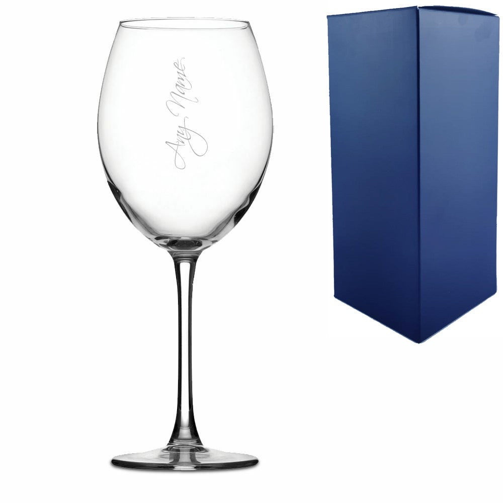 Personalised Enoteca Wine Glass with Sideways Name