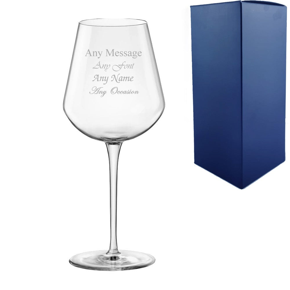Personalised 560ml Inalto Uno Wine Glass with Gift Box