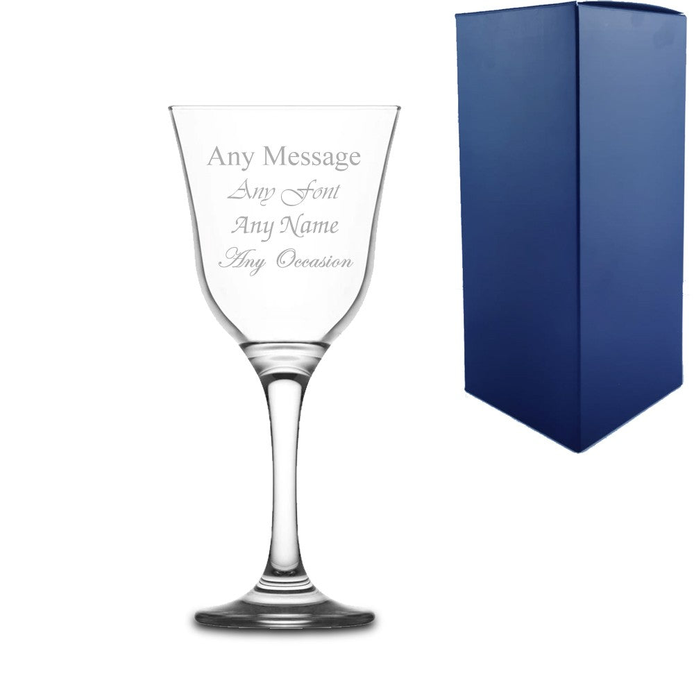 Personalised Vals Vintage Wine Glass 295ml with Gift Box