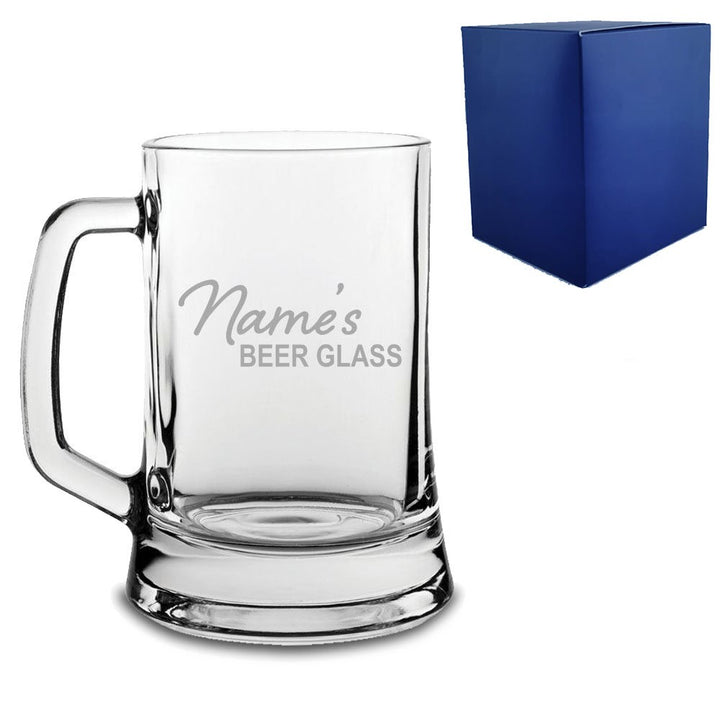 Personalised Engraved Beer Mug Tankard with Name