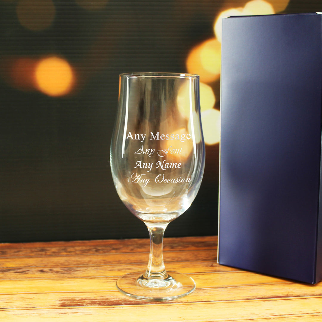 Stemmed Pint Glass in Gift Box