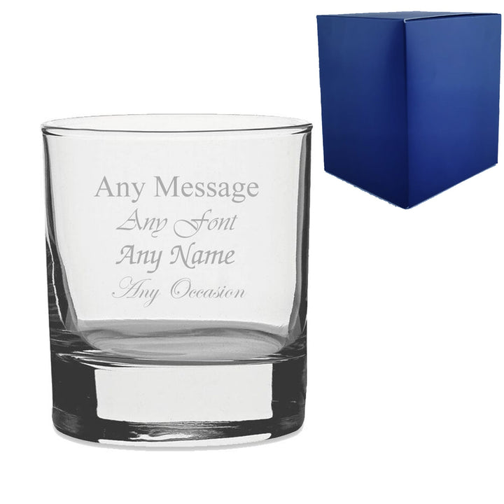 Personalised Engraved Whisky Tumbler 340ml with Gift Box