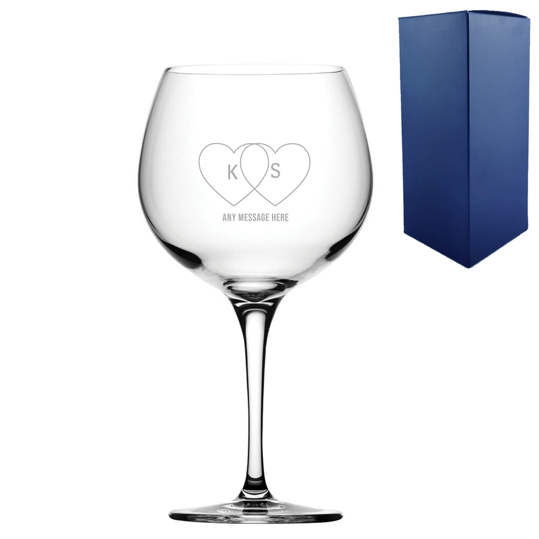 Personalised Valentine’s Gin Balloon Glass in Gift Box