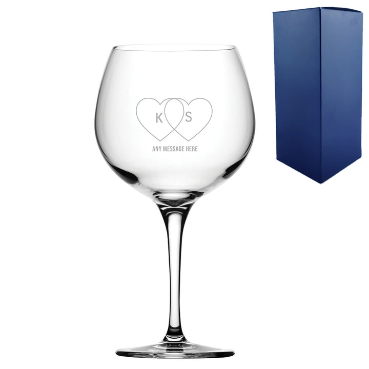 Personalised Valentine’s Gin Balloon Glass in Gift Box