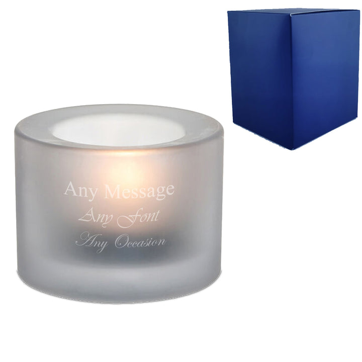 Personalised Chunky White Tealight Holder