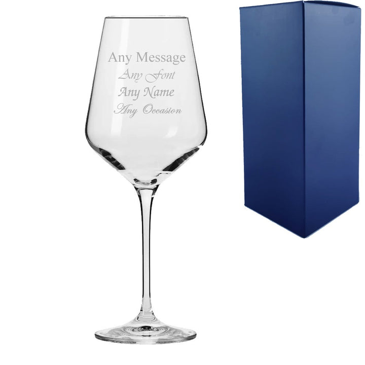 Personalised Infinity Red Wine Glass 390ml with Gift Box