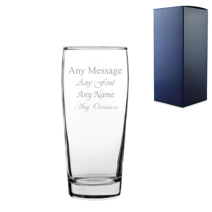 Personalised Willi Becher Beer Glass 370ml with Gift Box
