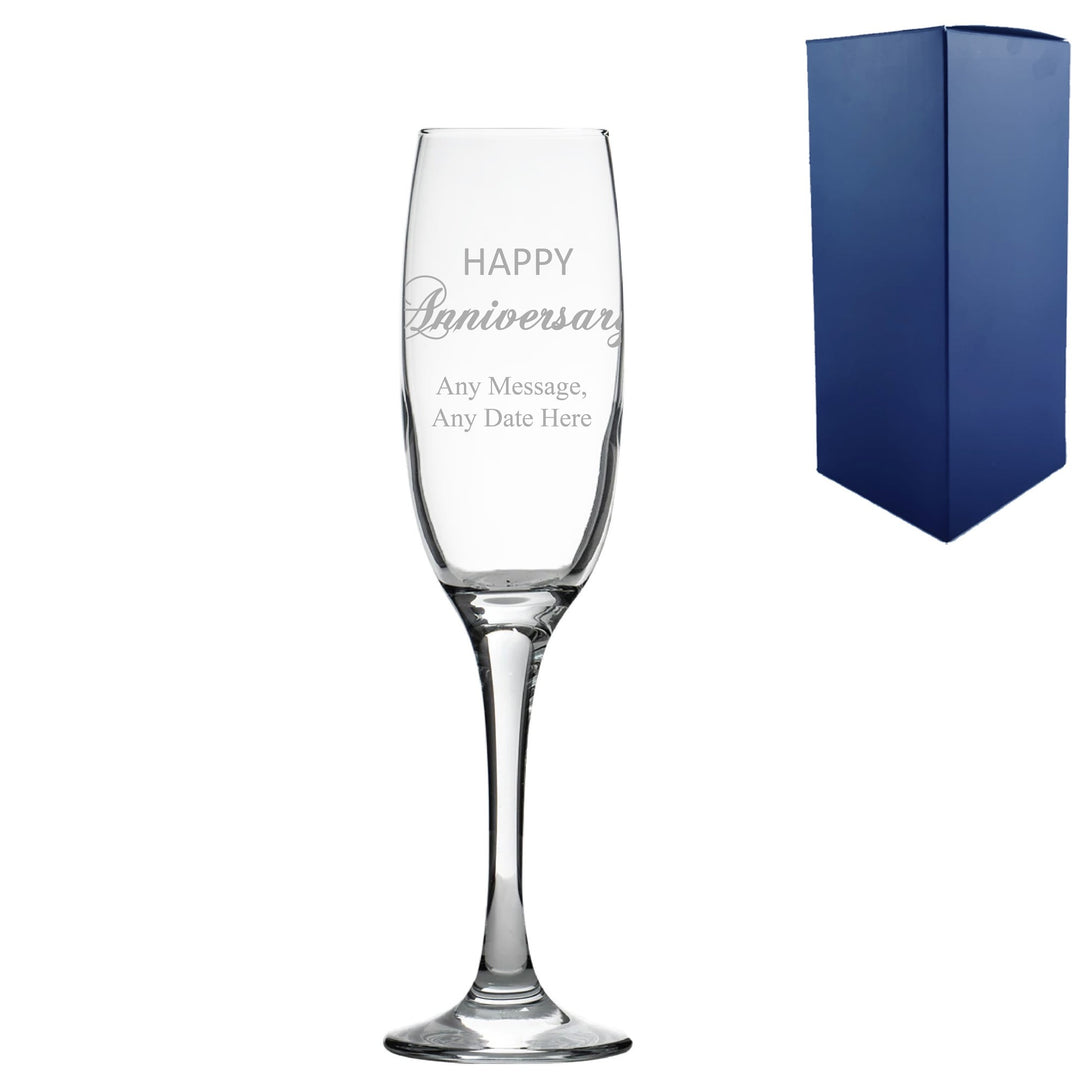 Personalised Engraved Anniversary Champagne Flute