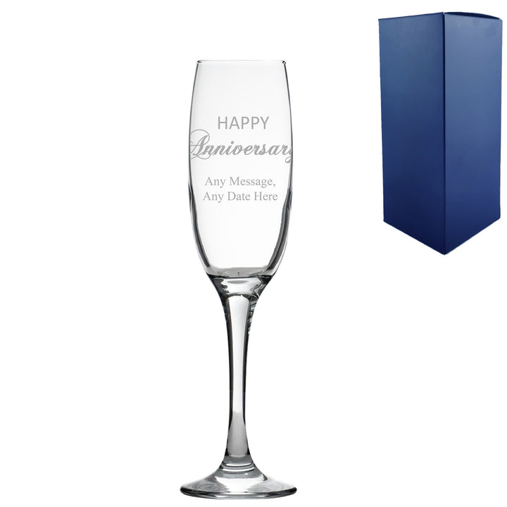 Personalised Engraved Anniversary Champagne Flute