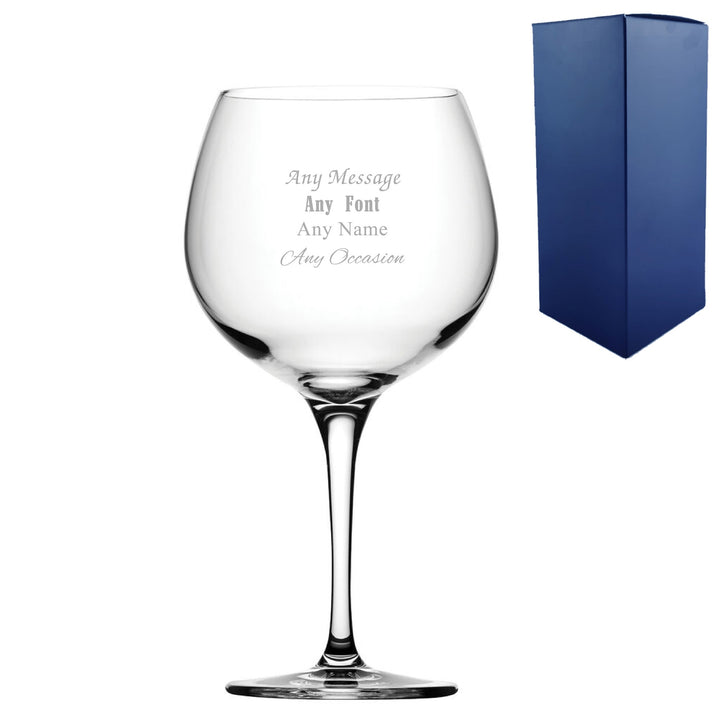 Personalised Engraved Gin Balloon Glass in Gift Box