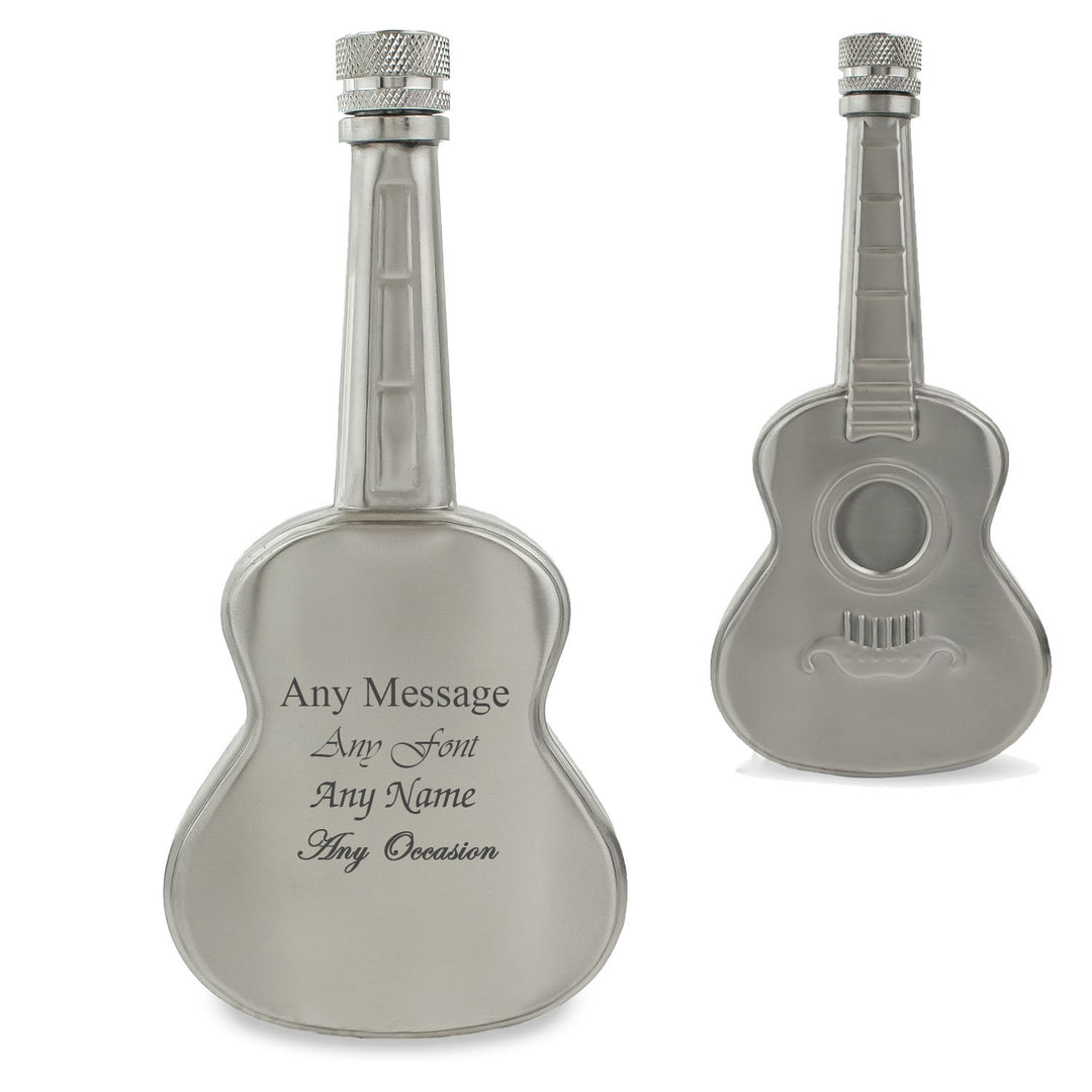 Personalised 5oz Guitar Hip Flask