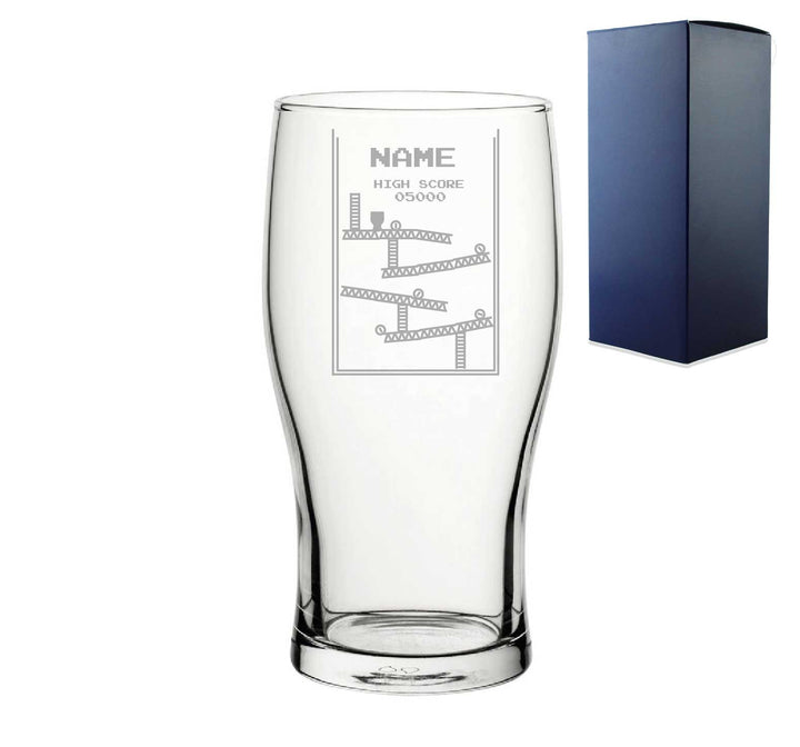 Personalised Retro Arcade Game Pint Glass