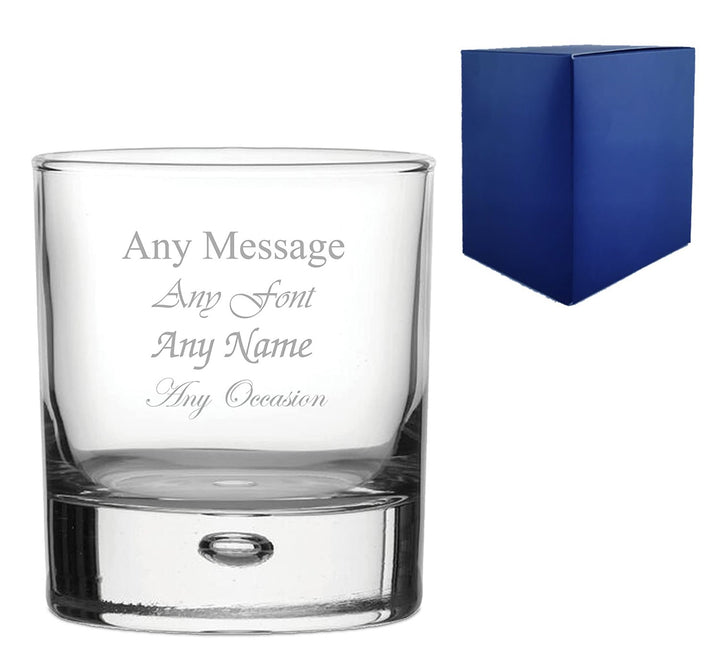 Personalised Bubble Whisky Tumbler 340ml with Gift Box