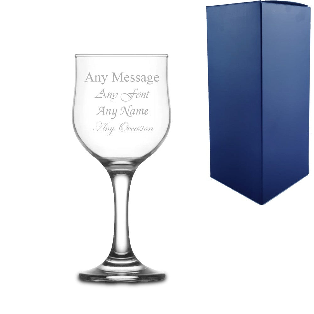 Personalised 240ml Nevakar Wine Glass with Gift Box