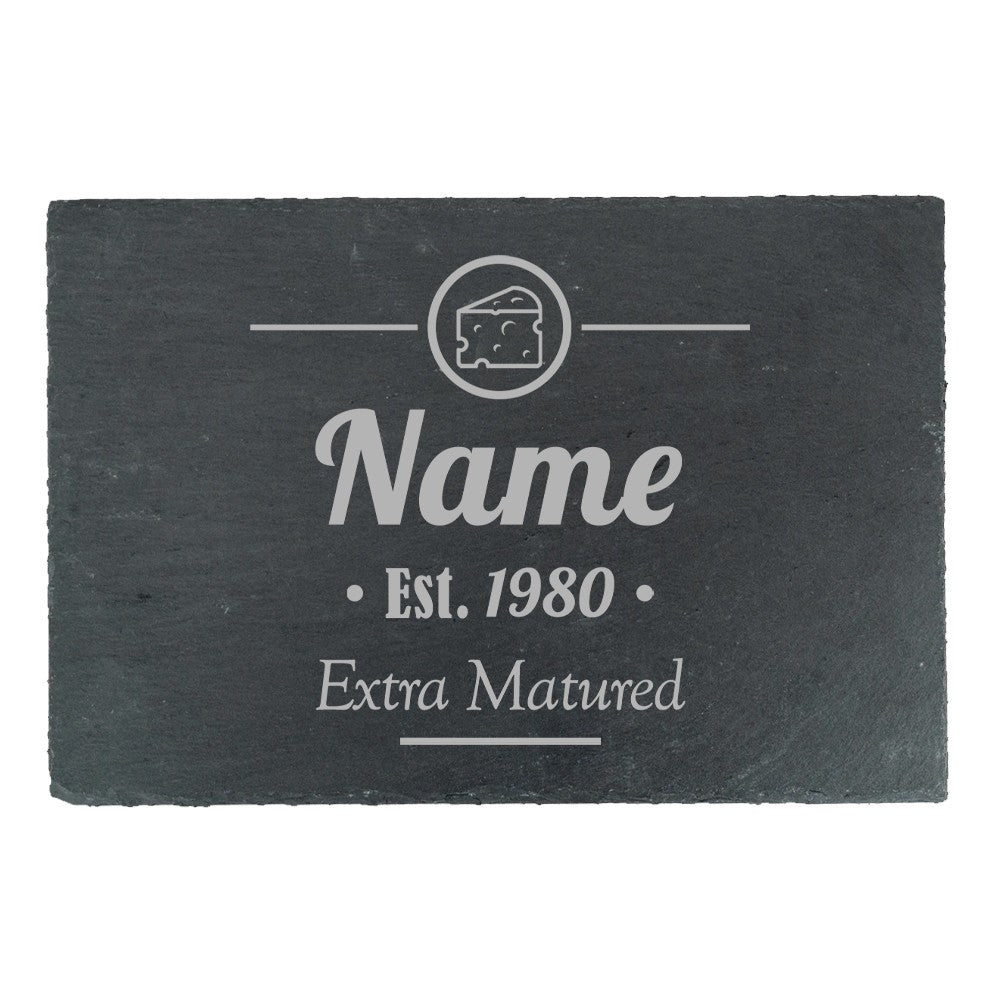Personalised Engraved Slate Cheeseboard - Extra Matured
