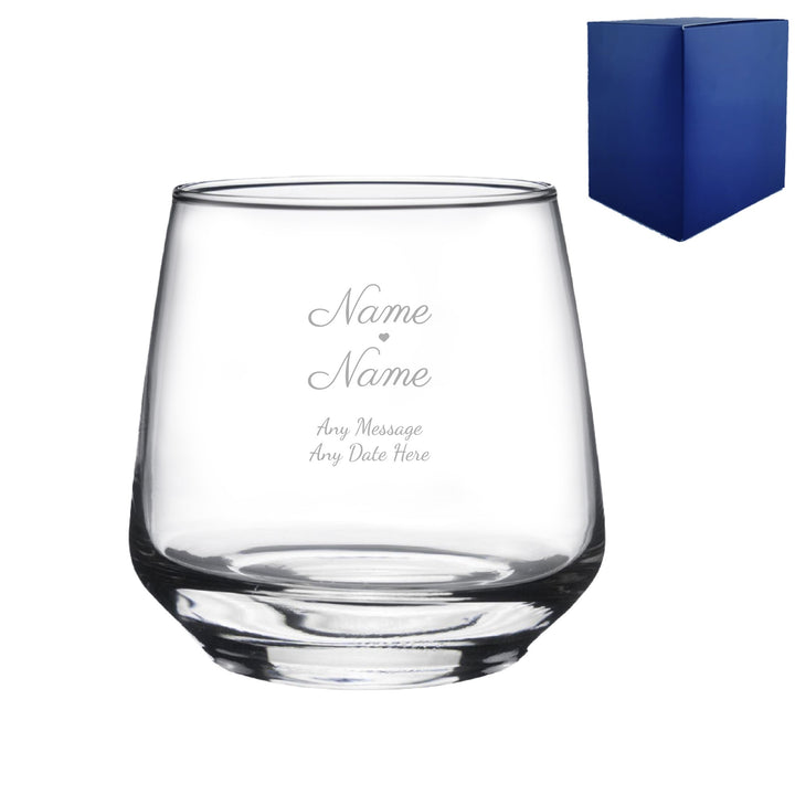 Personalised Wedding Tallo Tumbler Glass in Gift Box