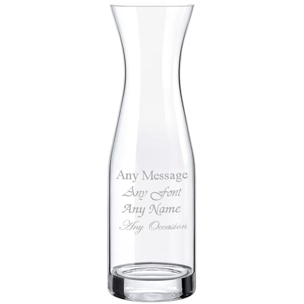 Personalised 1L Water &amp; Wine Carafe with Text, Font and Clipart