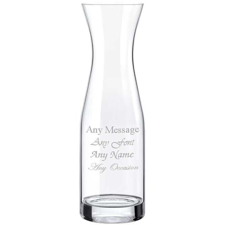 Personalised 1L Water &amp; Wine Carafe with Text, Font and Clipart