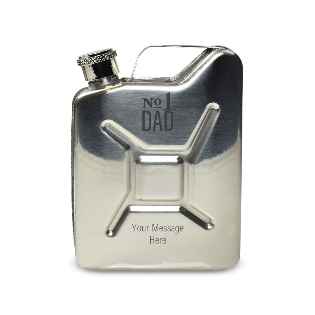 Personalised No.1 Dad Jerry Can Hip Flask