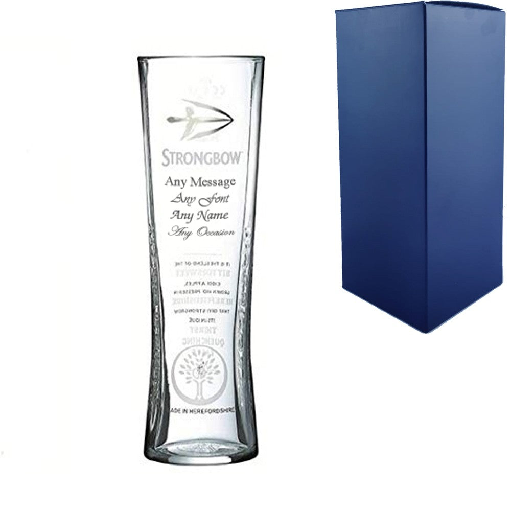 Personalised Strongbow Pint Glass with Gift Box