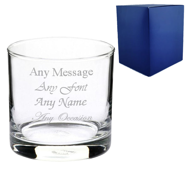 Personalised 290ml Old Fashioned Whisky Tumbler in Gift Box