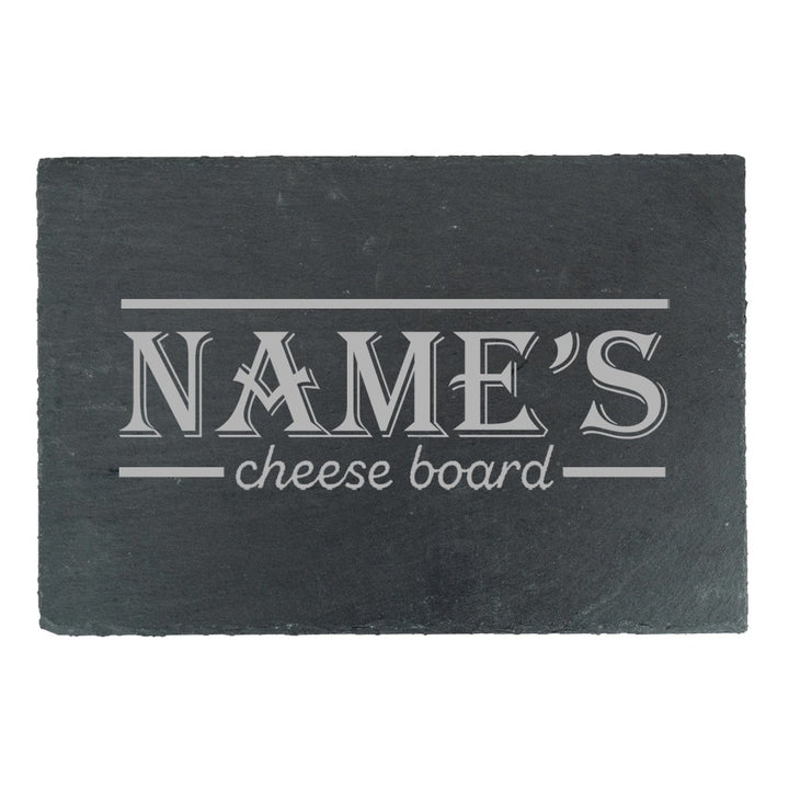 Personalised Engraved Slate Cheeseboard with Border Design