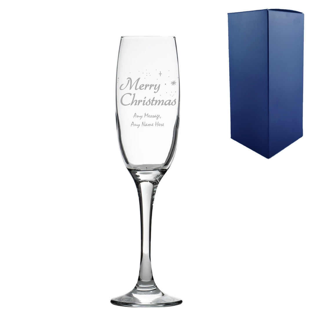 Personalised Christmas Champagne Flute in Gift Box