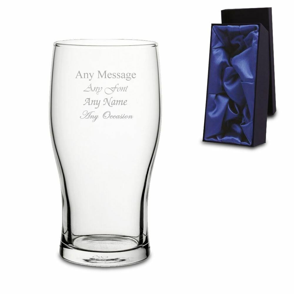 Tulip Pint Beer Glass in Satin Lined Gift Box