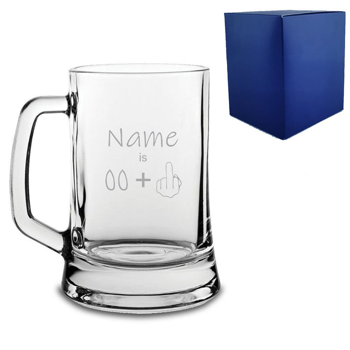 Personalised Funny Beer Mug Tankard - Name &amp; Age +1