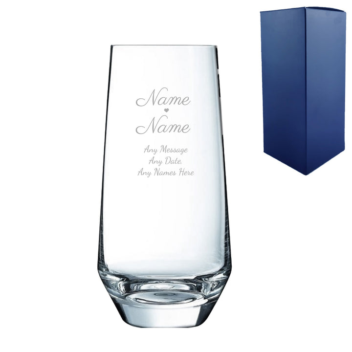 Personalised Engraved Wedding Lima Hiball Glass