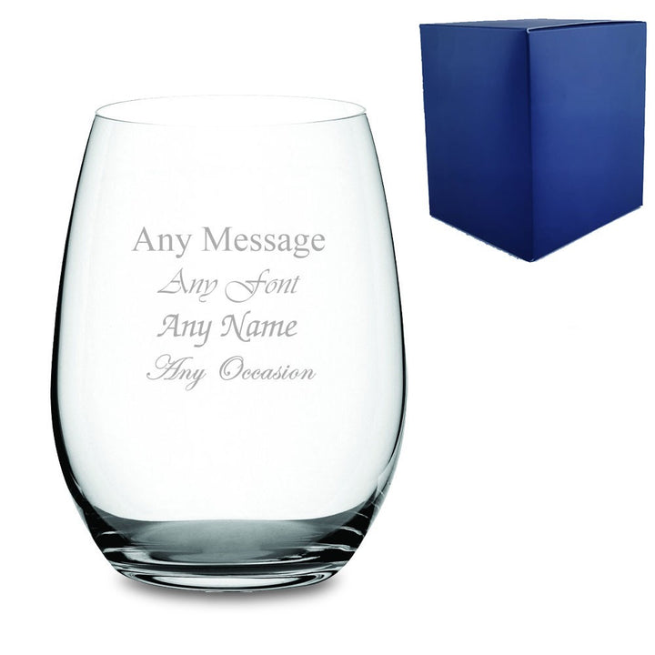 Personalised Stemless Gin Tumbler 21oz with Gift Box