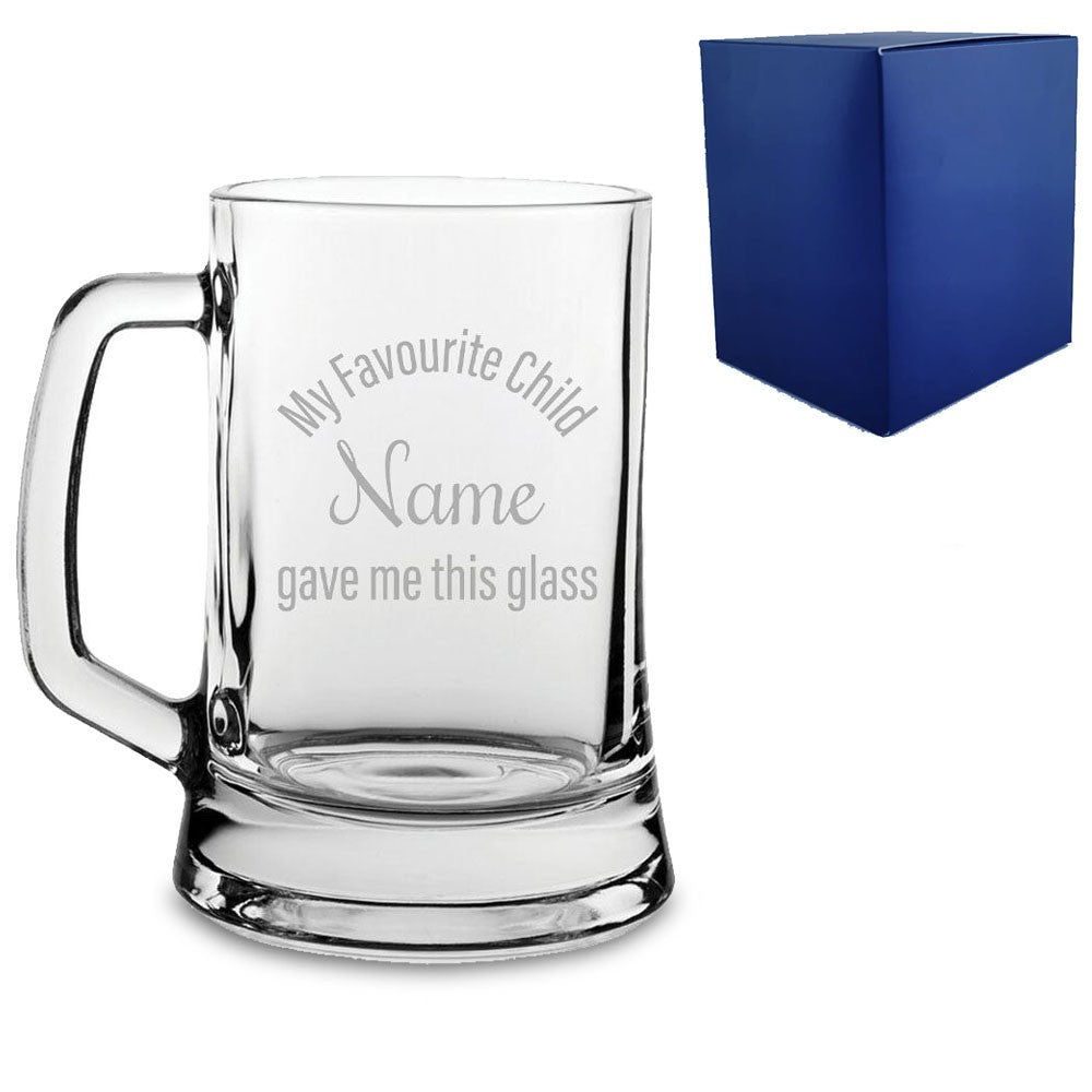 Personalised Engraved Beer Mug - My Favourite Child Design