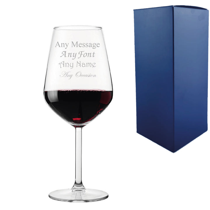 Personalised Allegra Red Wine Glass 490ml in Gift Box