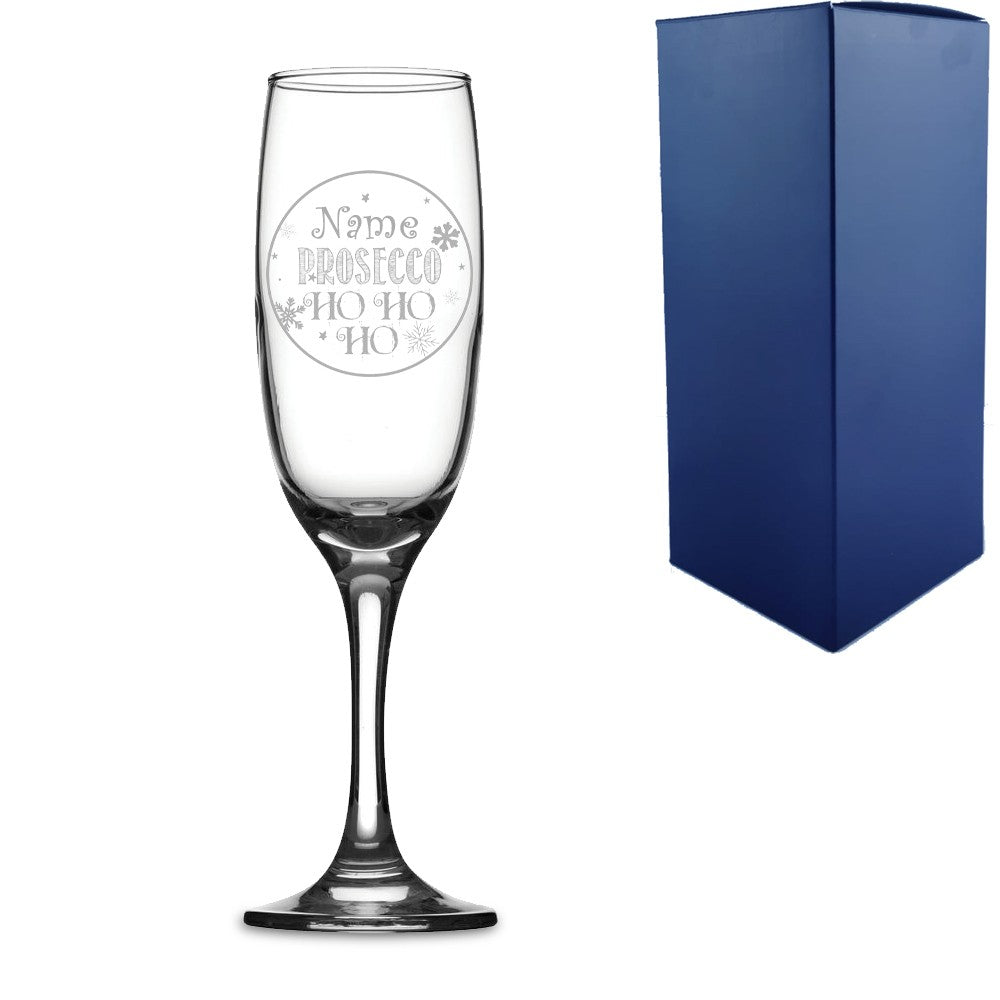 Personalised Prosecco Ho Champagne Flute