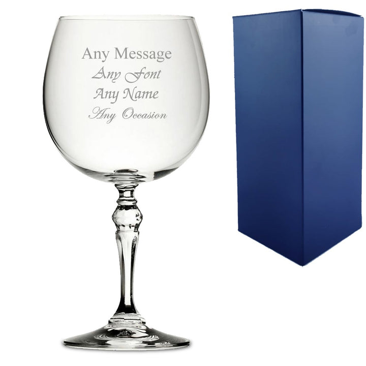 Personalised Gin Balloon Glass with Text, Font and Clipart
