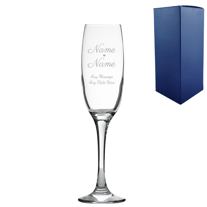 Personalised Wedding Champagne Flute in Gift Box