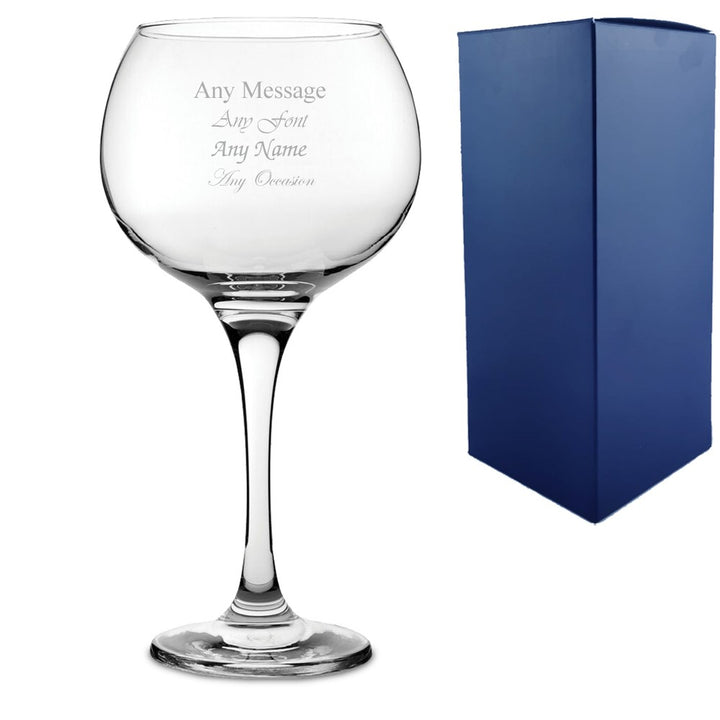 Personalised Extra Large Gin Balloon Glass in Gift Box