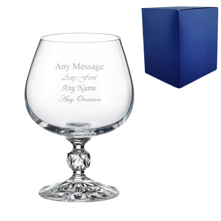 Personalised 250ml Crystalite Brandy Glass with Gift Box