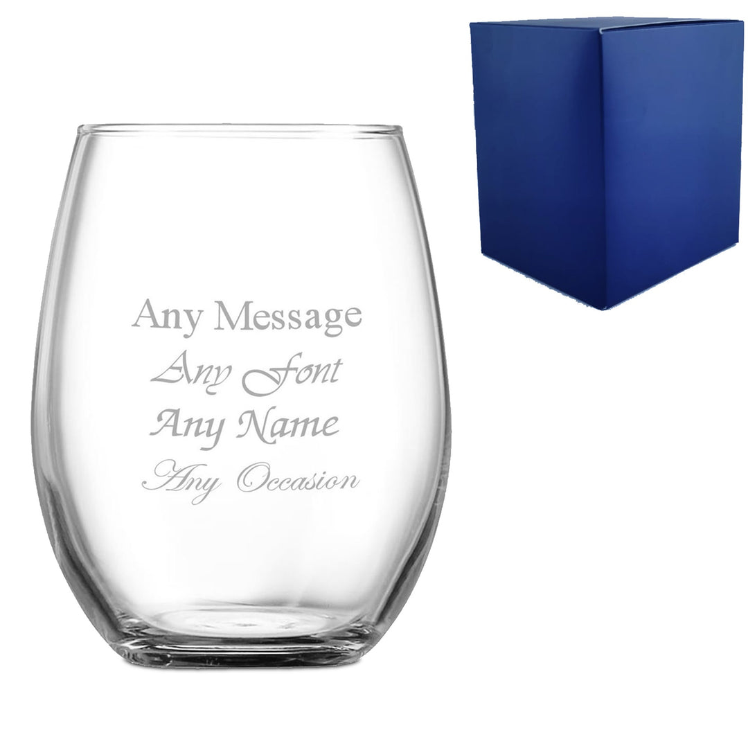 Personalised Engraved Tumbler Glass with Gift Box