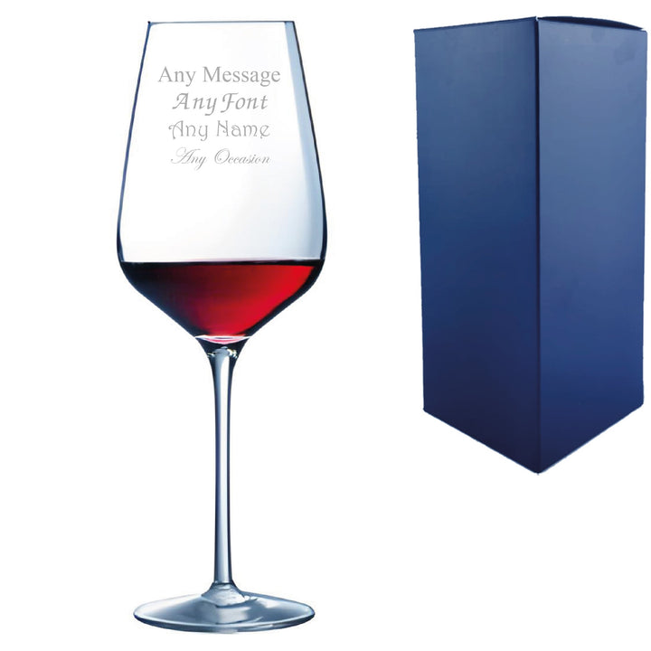 Personalised Engraved Crystal Wine Glass 550ml
