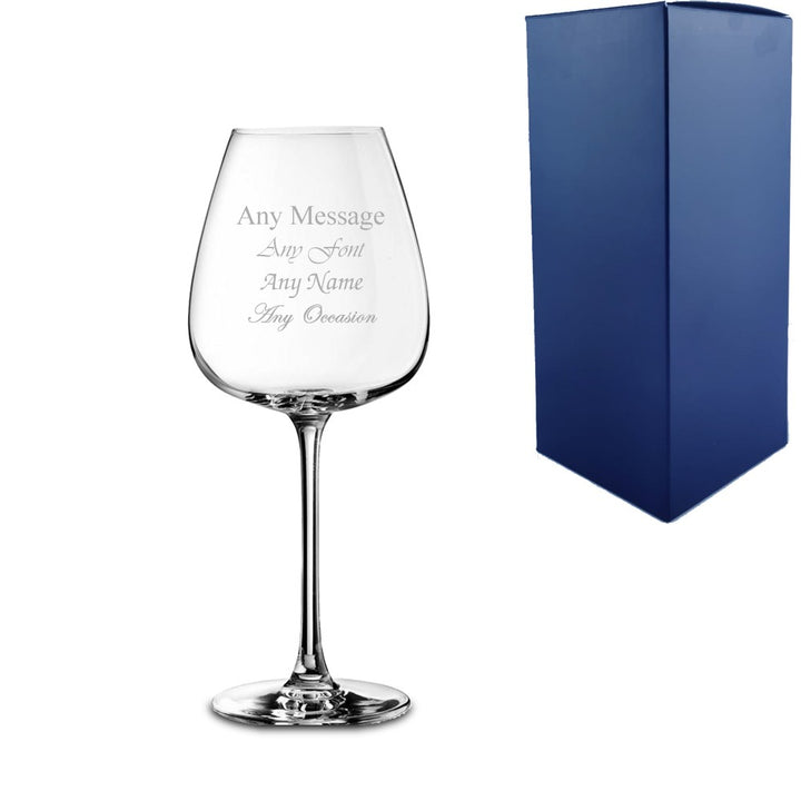 Personalised Engraved Red Wine Glass 370ml with Gift Box