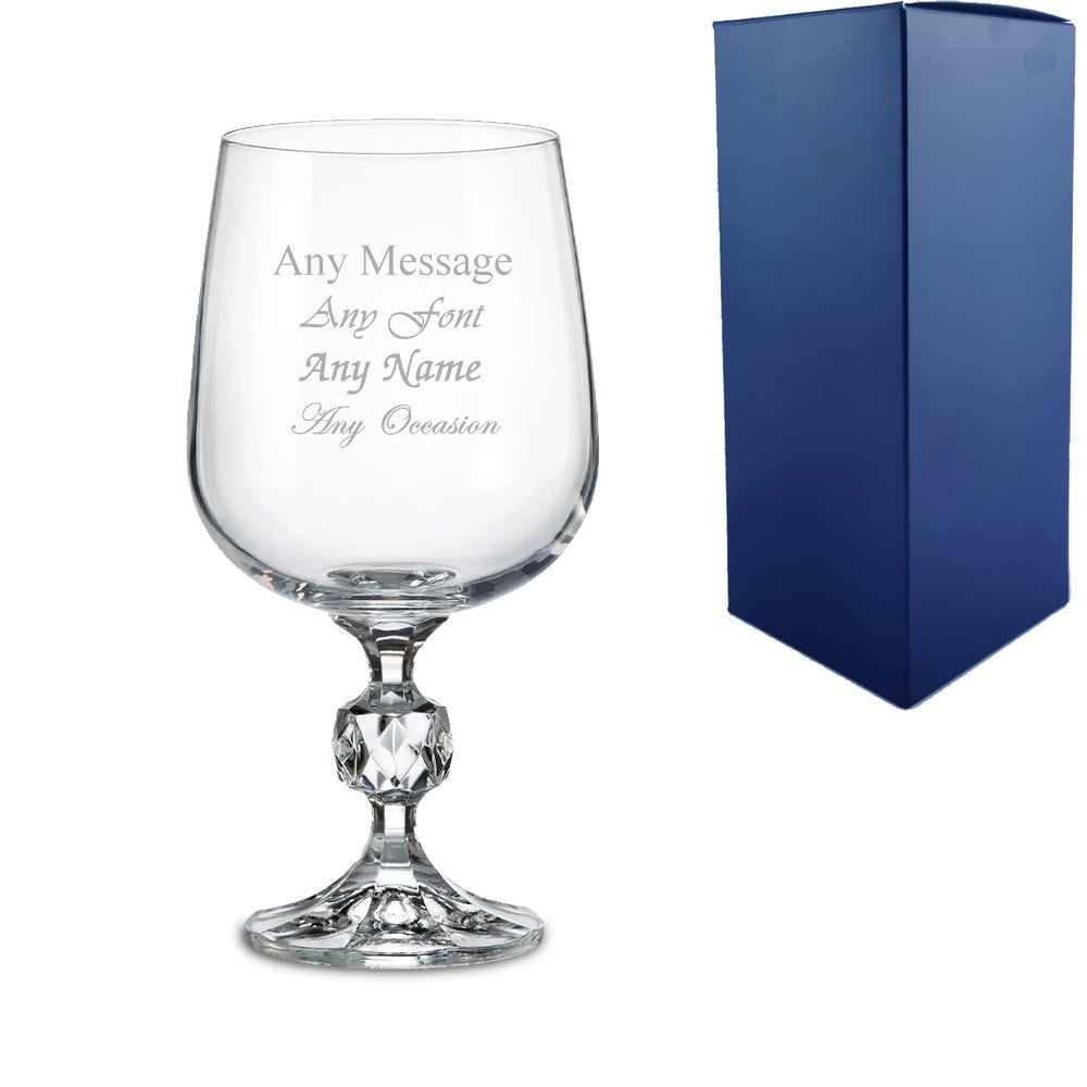 Personalised 11oz Crystal Wine Glass in Gift Box