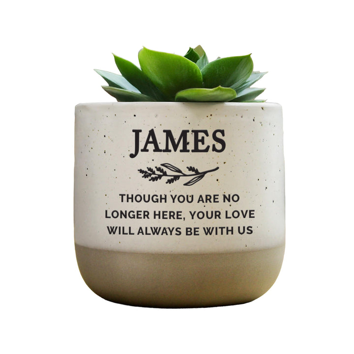Personalised Memorial Flecked Plant Pot, The Personal Shop, personalised gifts