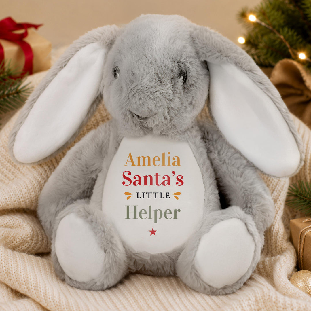 Personalised Santa’s Little Helper Bunny Soft Toy