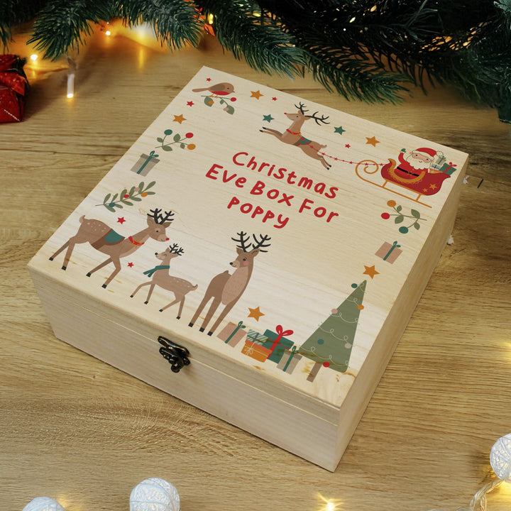 Personalised Santa &amp; Reindeer Christmas Eve Box