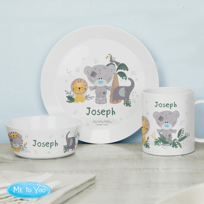 Personalised Tiny Tatty Teddy Jungle Animals Plate