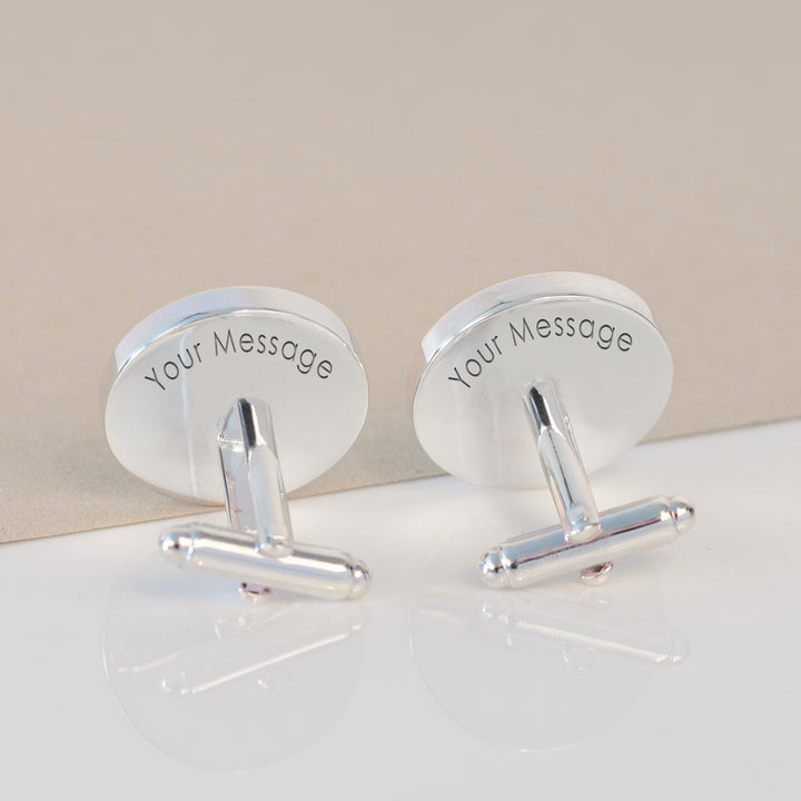 Personalised Hidden Message Cherrywood Cufflinks