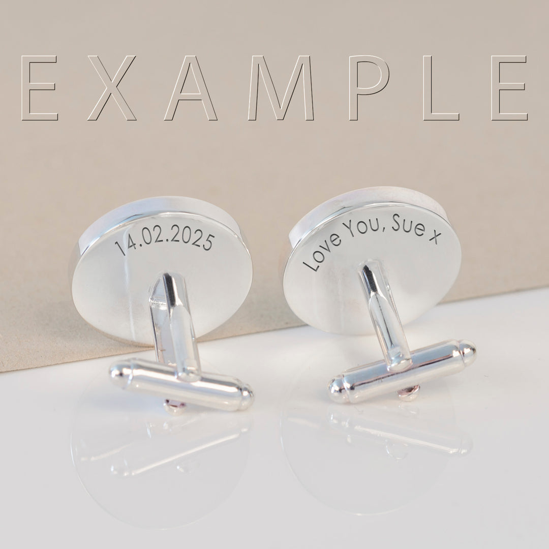Personalised Hidden Message Cherrywood Cufflinks