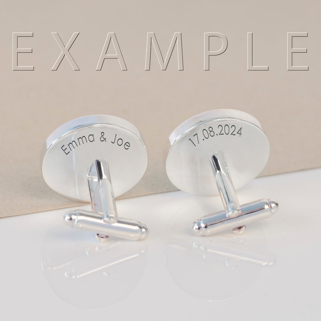 Personalised Hidden Message Cherrywood Cufflinks